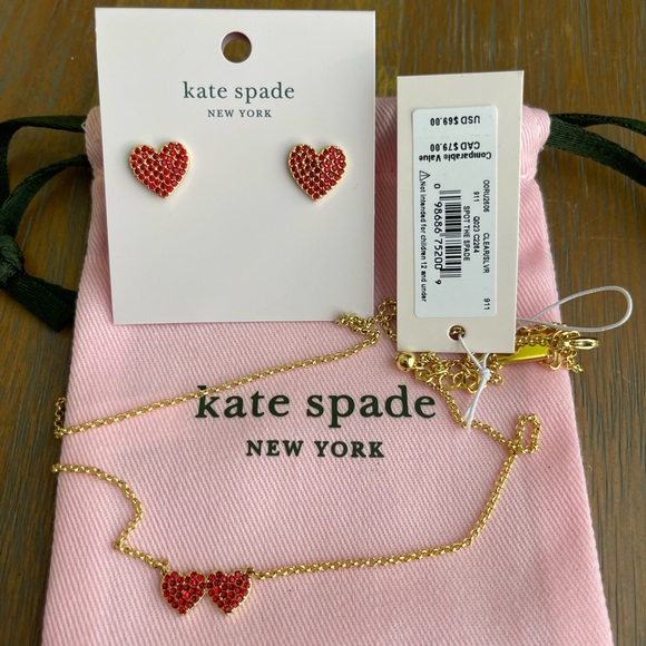 NWT Kate Spade New York Two Hearts Necklace - Picture 2 of 3